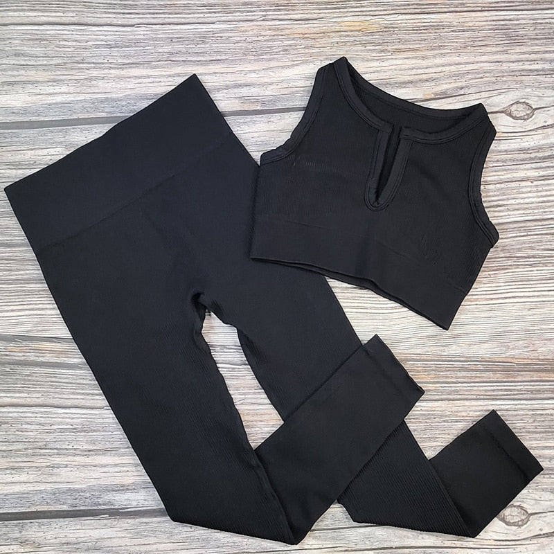 Seamless Fitness Set With Thumb Holes