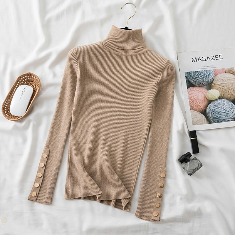 Soft Knitted Turtleneck Pullover