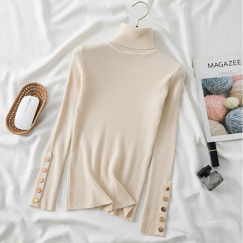 Soft Knitted Turtleneck Pullover