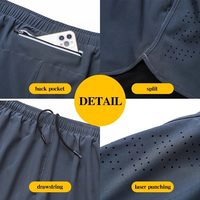 Double-Layered Quick-Dry Runners Shorts