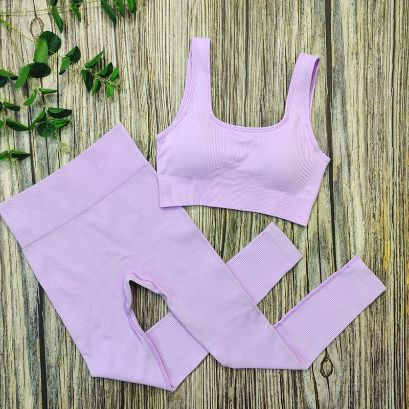 Seamless Fitness Set With Thumb Holes