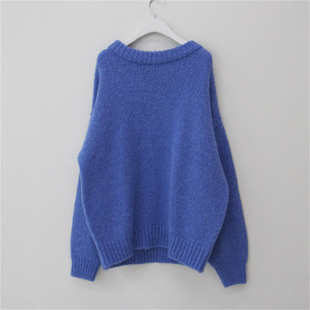 Knitted Pullover Sweater In 9 Colors