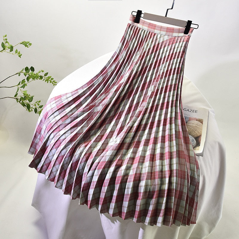 Pleated High Waisted Skirt