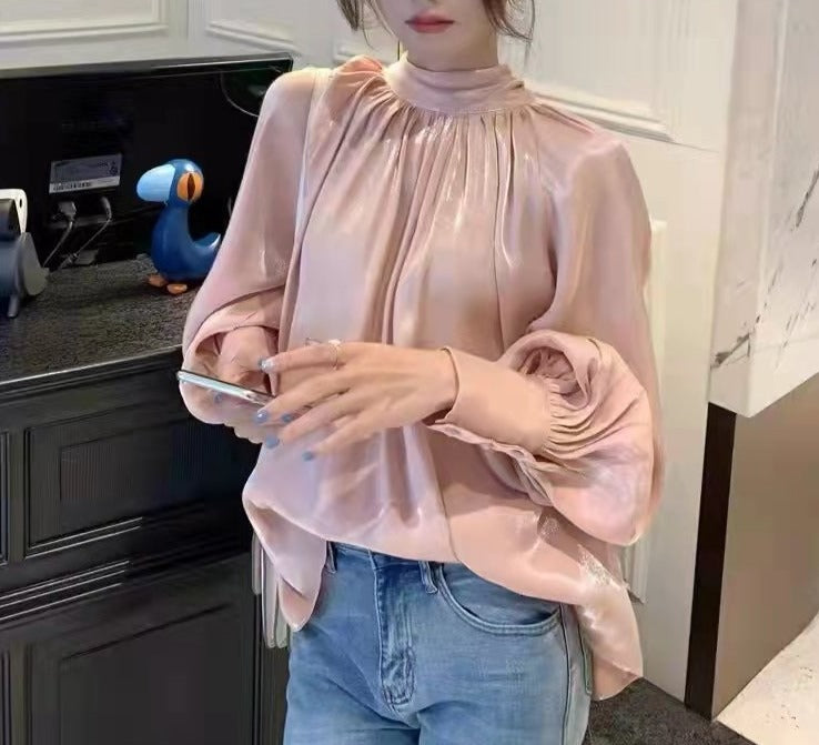Delicate Blouse With A Bow