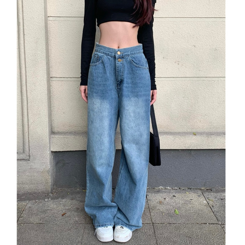 Loose Fit Straight Leg Jeans