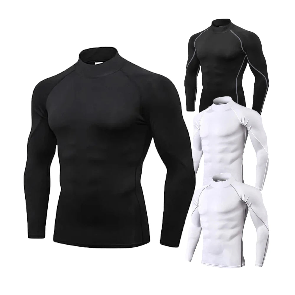 "Nick" Quick-Dry Turtleneck Compression Shirt