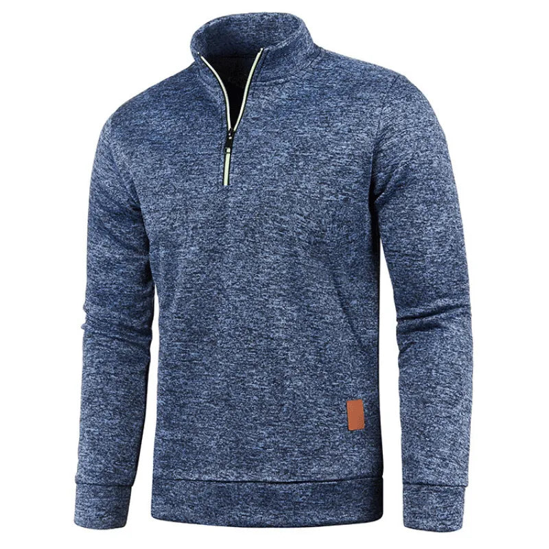 Thicker Pullover With Half Zipper