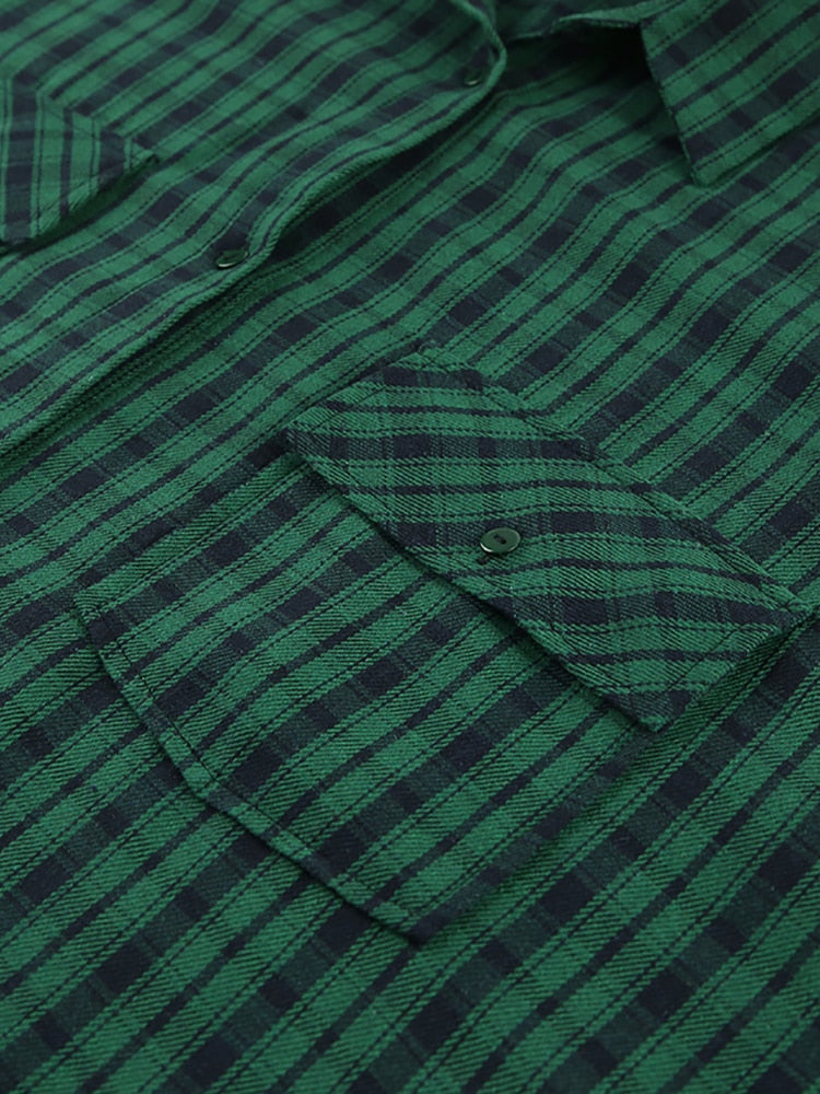Gröna överdimensionerade rutiga skjortor