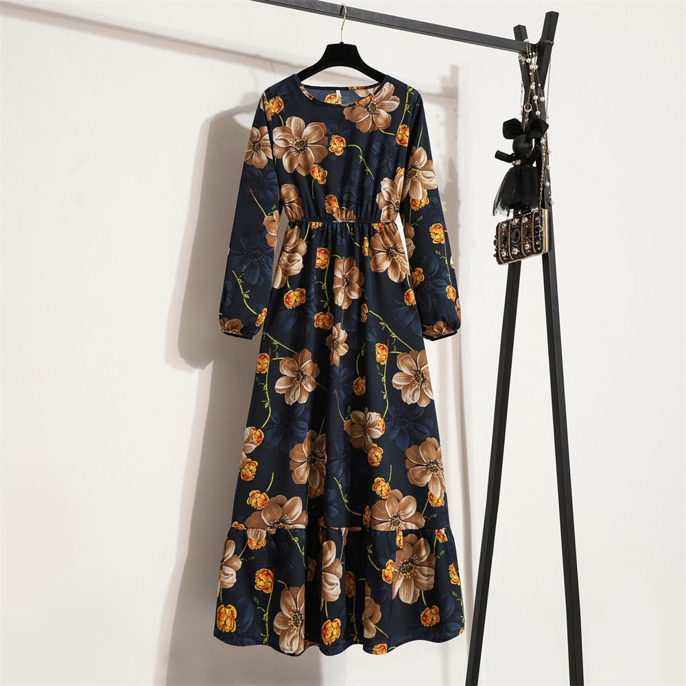 Full Sleeve Floral Maxi Dress