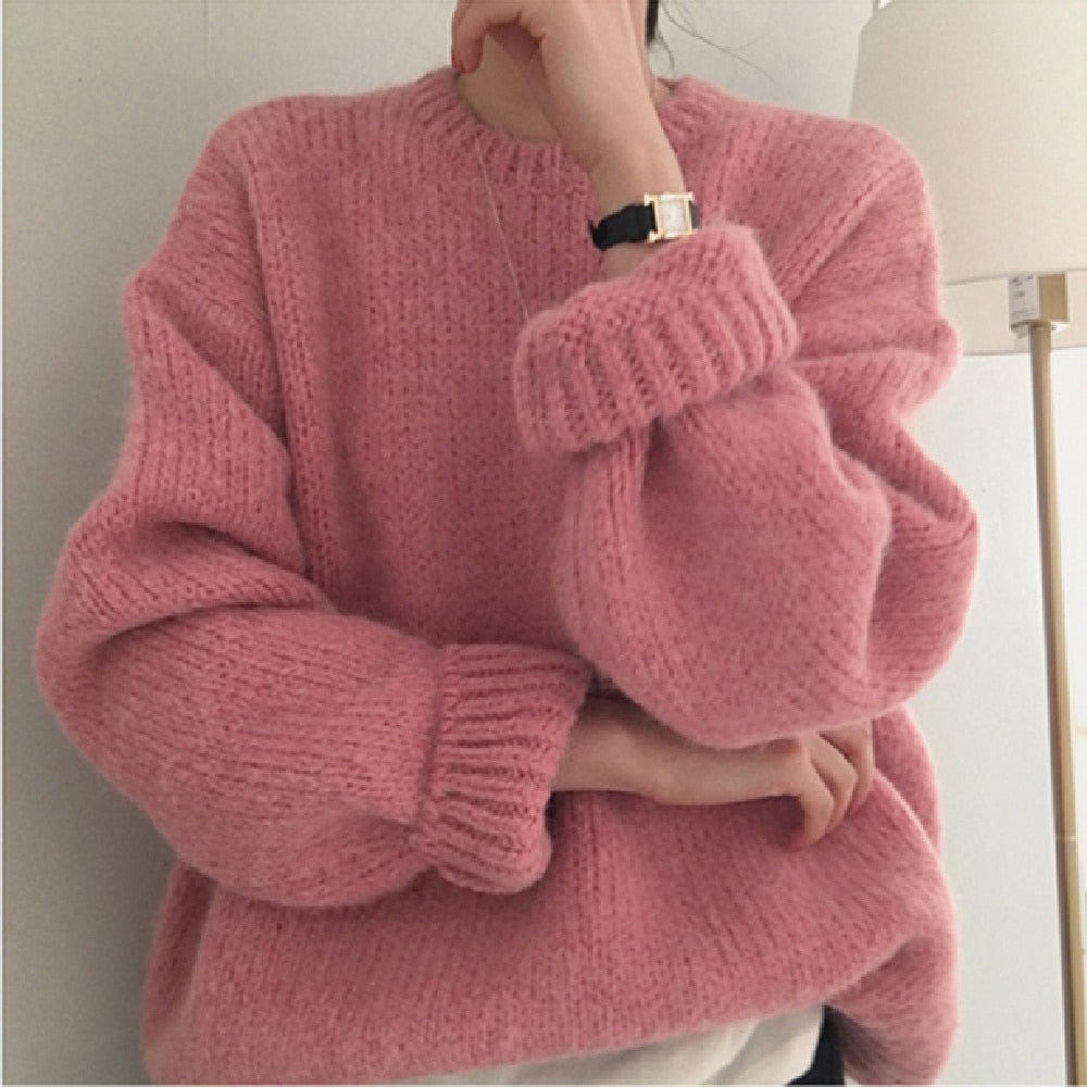 Knitted Pullover Sweater In 9 Colors