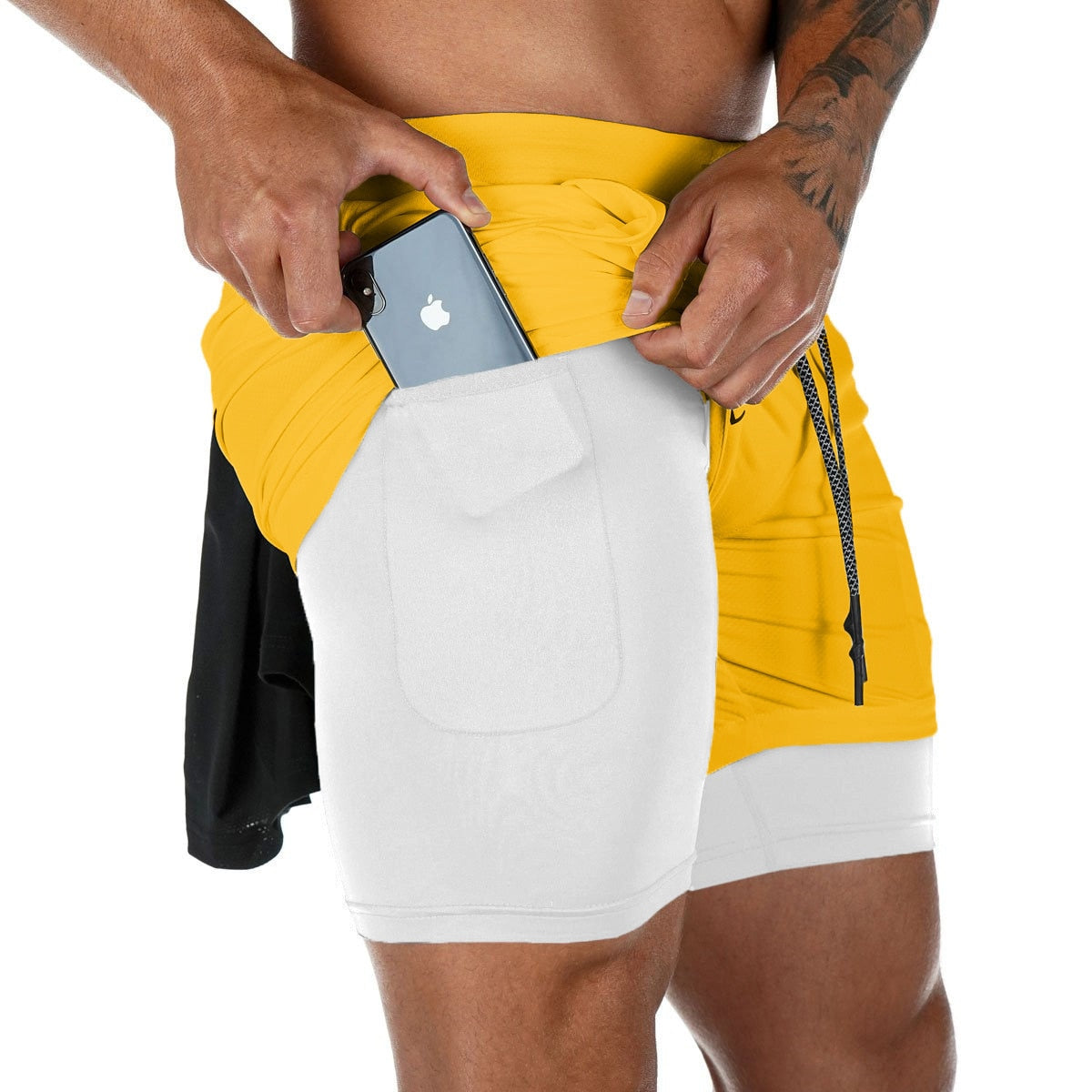 Colorful Fitness Shorts With Hidden Pocket